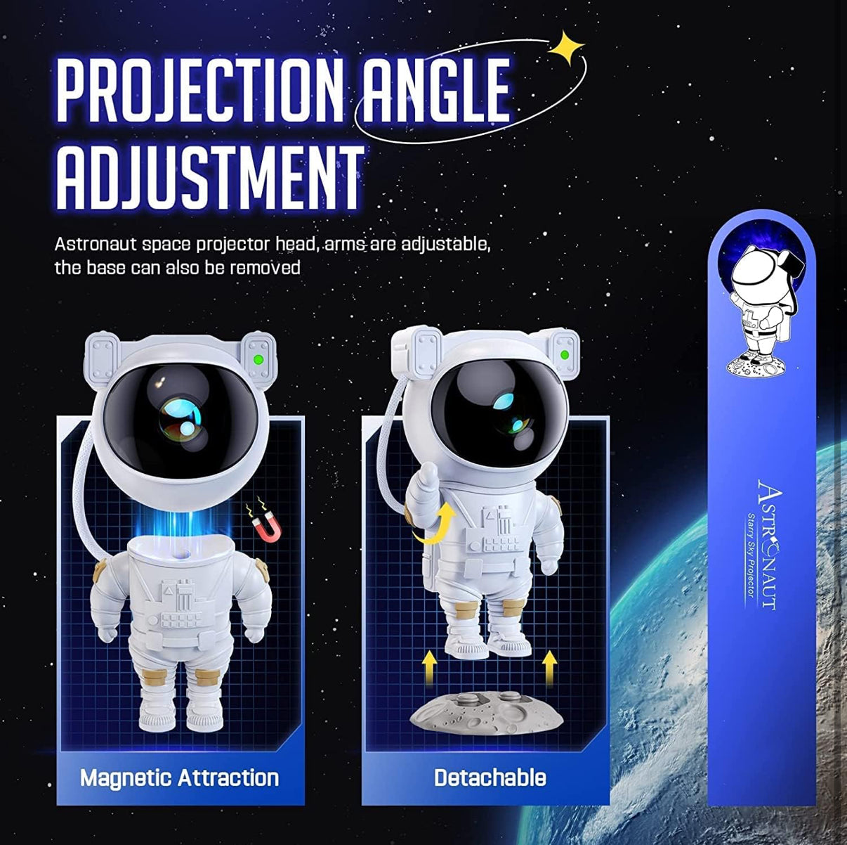Astronaut Galaxy Projector 360 Degree